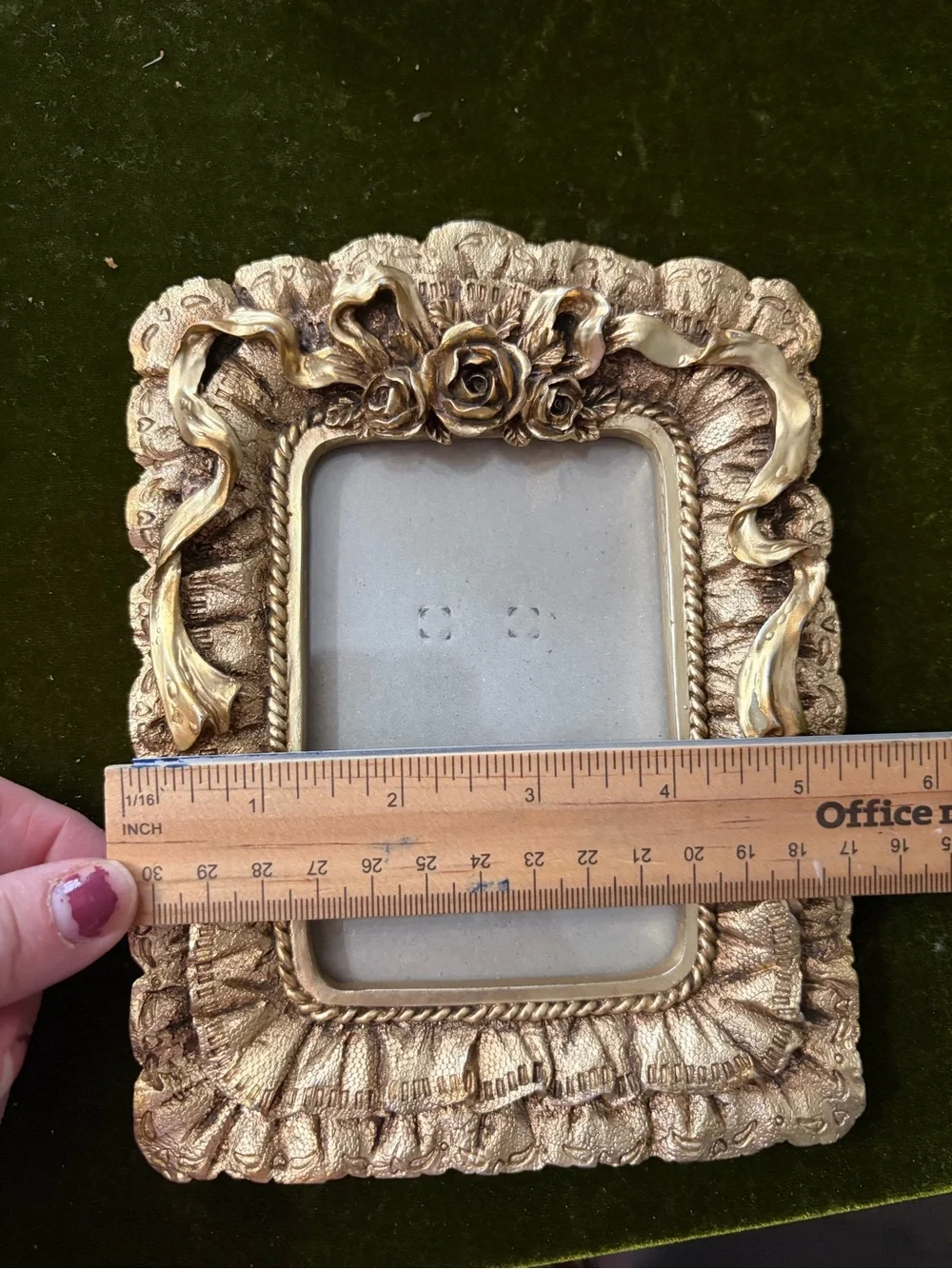 Gold Ornate Floral Tabletop Picture Frame - Classic Home Accent